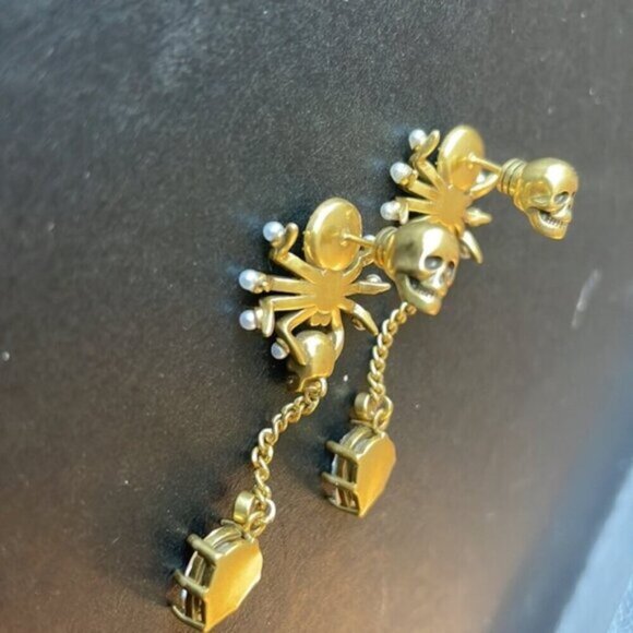 Alexander McQueen brass skull earrings - Picture 4 of 4